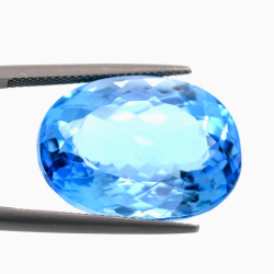 38,88 ct Topacio Azul Suizo Talla Ovalada