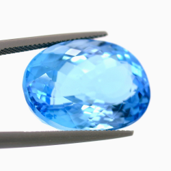 38,88 ct Topacio Azul Suizo Talla Ovalada