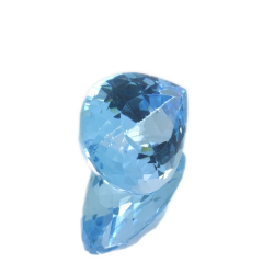 24.52 ct  Topacio Azul Talla Pera con Damero