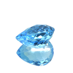 24.52 ct  Topacio Azul Talla Pera con Damero