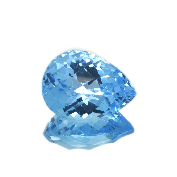 27.83 ct Topaze Bleu Taille Poire