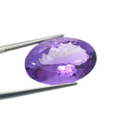 17.01ct Amethyst Oval Cut 21.55x14.44mm