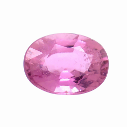 1,15 ct rosafarbener Turmalin im Ovalschliff, 7,48 x 5,50 mm