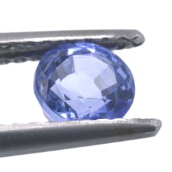 0,91ct. Blauer Saphir im Ovalschliff, 5,22 x 3,66 mm