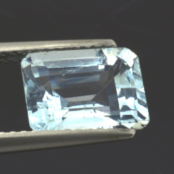 2.42ct Aquamarin Smaragd Schnitt