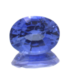 Saphir bleu 0,81 ct taille ovale 6,16x4,81 mm