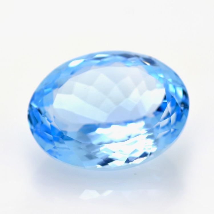 34.63ct Topacio Azul Talla Ovalada