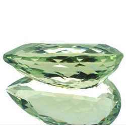 Ametista verde prasiolite da 27,42 ct taglio a pera 28,4x15,5