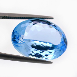 34.63ct Topacio Azul Talla Ovalada