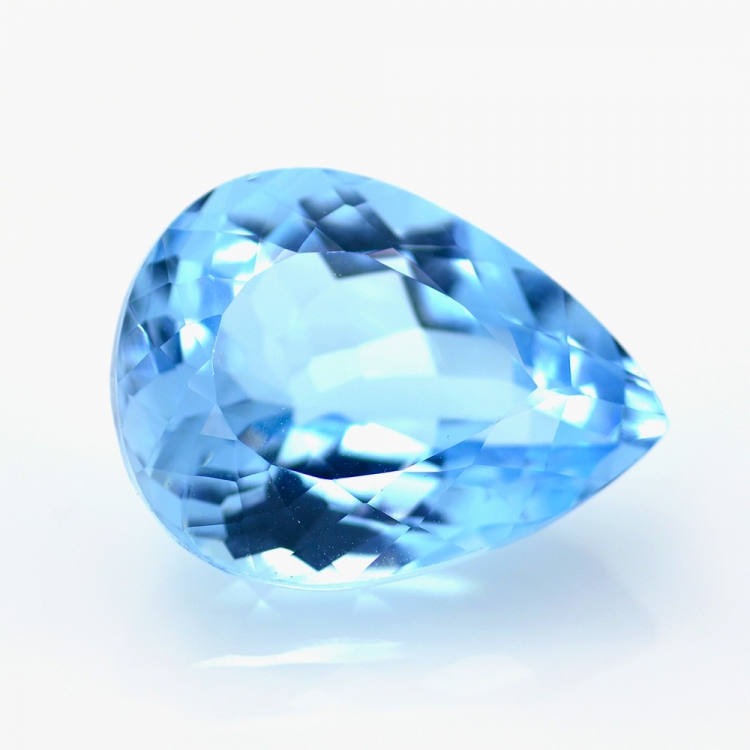 23.91ct Topazio Blu in Facetatto Goccia