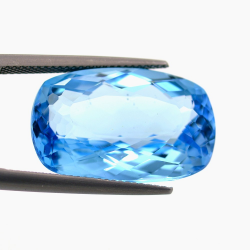 26.09ct Topazio Blu in Facetatto Cuscino