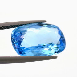 26.09ct Blau Topas Kissen Schnitt