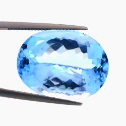 37.97ct Topacio Azul Talla Ovalada