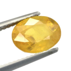 2,67 ct gelber Saphir im Ovalschliff, 9,2 x 7,1 mm