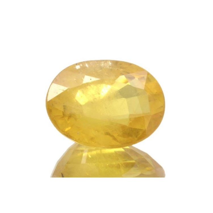 2,67 ct gelber Saphir im Ovalschliff, 9,2 x 7,1 mm