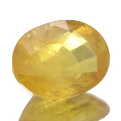 Saphir jaune 2,67 ct taille ovale 9,2x7,1 mm