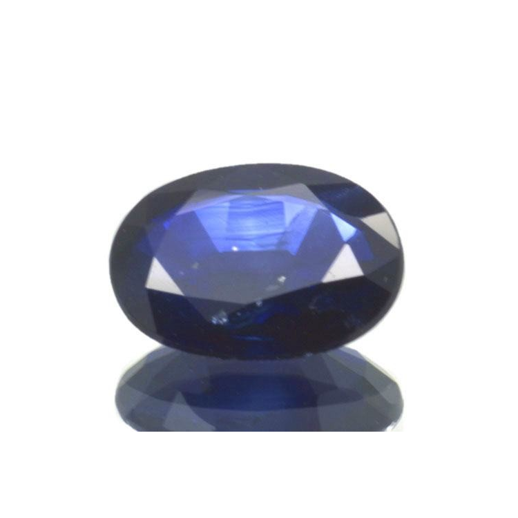 0,81 ct blauer Saphir im Ovalschliff 6,9 x 4,7 mm