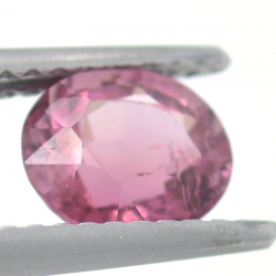 1.06ct Tourmaline Rose Taille Ovale 6.65x5.77mm