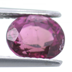 1.06ct Tourmaline Rose Taille Ovale 6.65x5.77mm