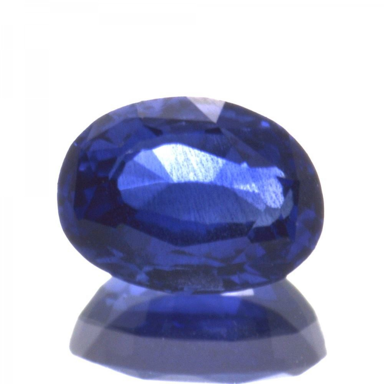 0,58 ct blauer Saphir im Ovalschliff 5,42 x 4,03 mm