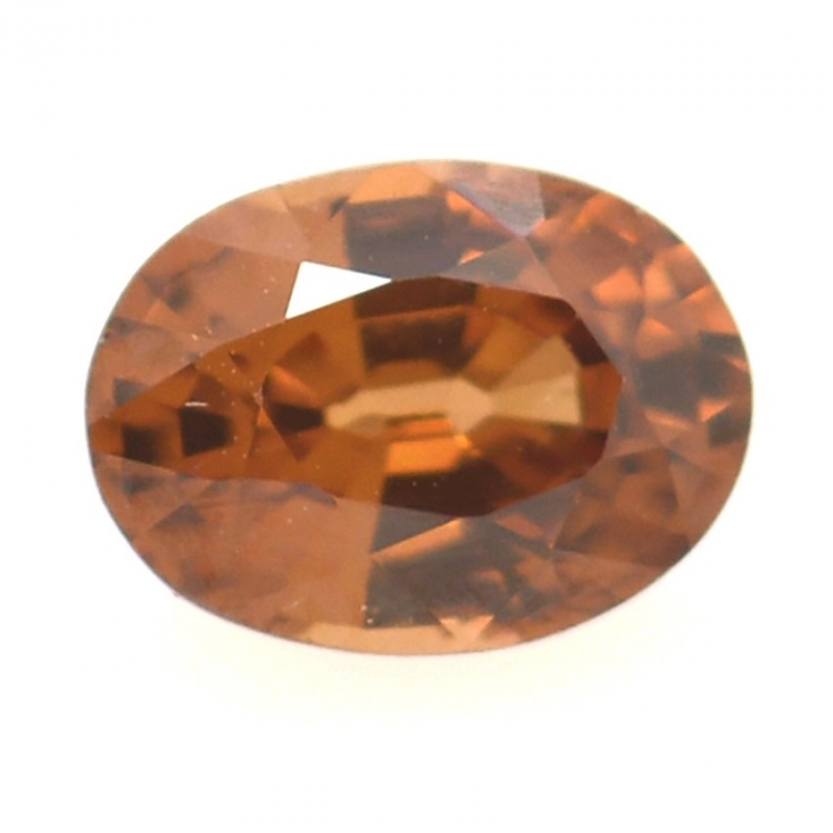 Zircon rose 1,01 ct taille ovale 6,51x4,81 mm