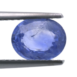 Saphir bleu 1,40 ct taille ovale 7,74x6,17 mm