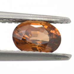 Zircon rose 1,01 ct taille ovale 6,51x4,81 mm