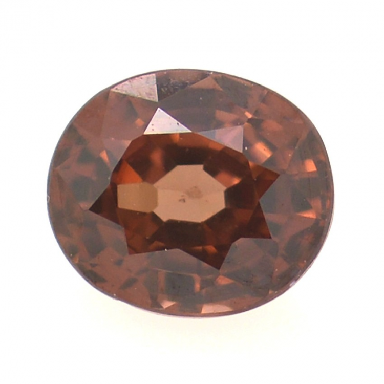 Zircon orange 1,08 ct taille ovale 6,00x5,18 mm