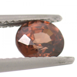 1,08 ct orangefarbener Zirkon im Ovalschliff 6,00 x 5,18 mm