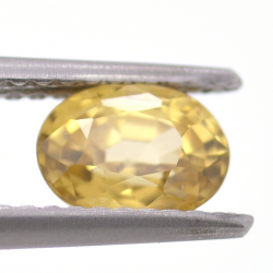 1.27ct Zircón Amarillo Talla Ovalada