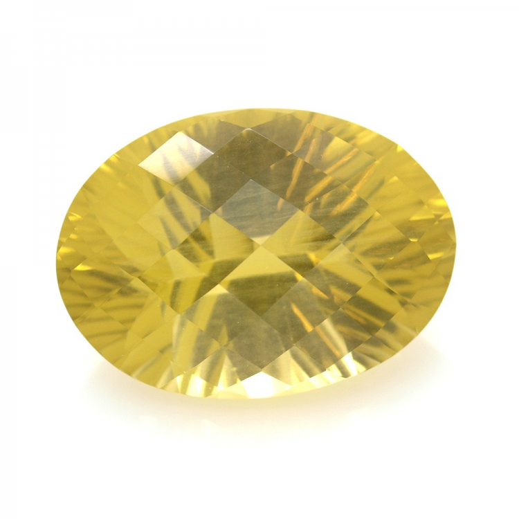 44.97ct Citrino Talla Ovalada Cóncavo Damero