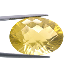 44.97ct Citrine Ovale Concave Damier