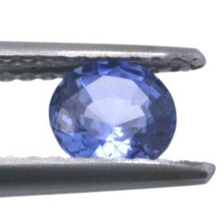 Saphir bleu 0,65 ct taille ovale 5,12x3,08 mm