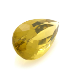 38.65ct Citrine Poire Concave Damier