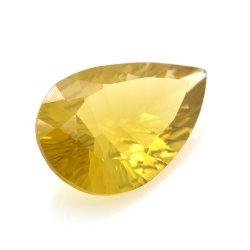 25.54ct Citrino Goccia Concavo