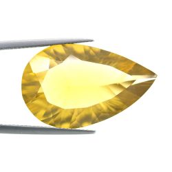 25.54ct Citrine Poire Concave