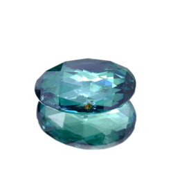 14.48ct Topacio Verde Talla Ovalada doble Damero