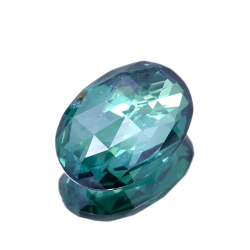 14.48ct Topacio Verde Talla Ovalada doble Damero