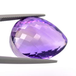 49.37ct Amethyst Birne Schnitt mit Schachbrett