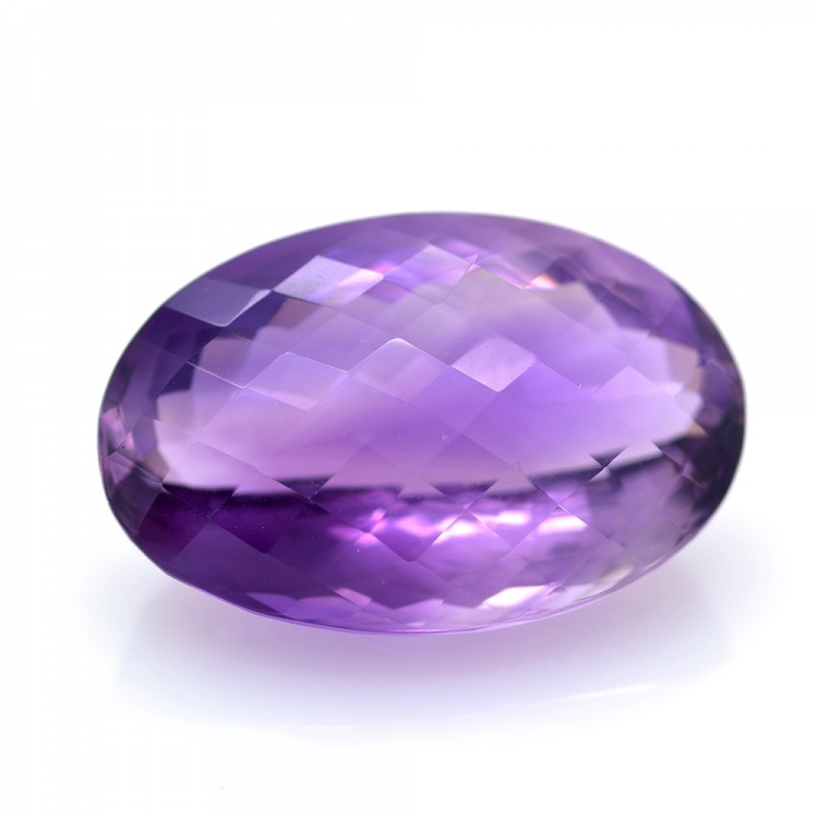 42.62ct Amethyst Oval Cut with Chessboard