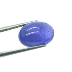 Taglio cabochon ovale in tanzanite da 13,90 ct 16,43 x 11,55 mm