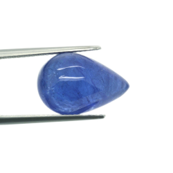 Taglio cabochon a pera di tanzanite da 12,69 ct, 16,65 x 11,26 mm