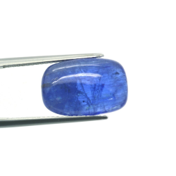 9.87ct Tansanit Cabochon Baguette Schnitt 15,94x10,43mm