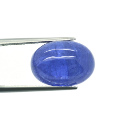 14.94ct Tansanit Cabochon Oval Schnitt 16,21x11,50mm