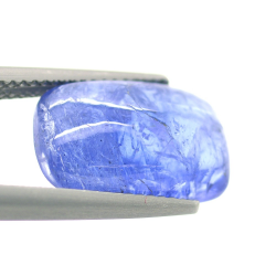 8.53ct Tanzanite Cabochon Right Baguette Cut 15,09x9,83mm