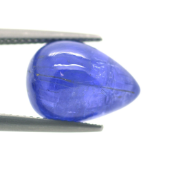 10.28ct Tansanit Cabochon Birne Schnitt 14,44x10,43mm