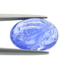 7.60ct Tanzanite Taglio Cabochon Ovale 14,79x10,40mm