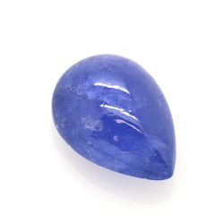 Taglio cabochon a pera di tanzanite da 10,98 ct, 16,70 x 11,90 mm