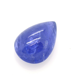 Taglio cabochon a pera di tanzanite da 10,98 ct, 16,70 x 11,90 mm