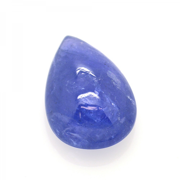 Tanzanite poire 10,98 ct taille cabochon 16,70x11,90 mm